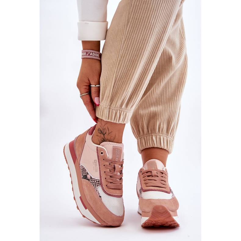 Modischer Sneaker Memory Foam System Big Star LL274366 Pink rosa 1