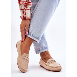 FC3 Klassische Wildlederloafer für Damen Beige Ivana 2