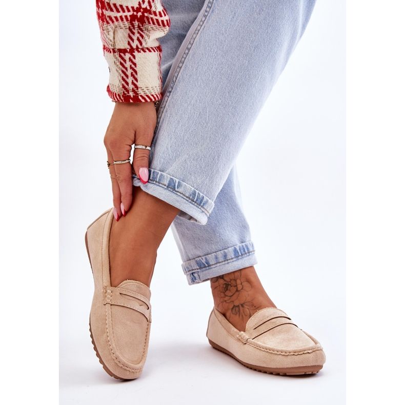 FC3 Klassische Wildlederloafer für Damen Beige Ivana 2