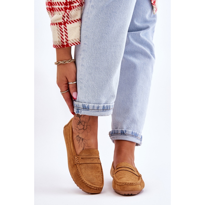 FC3 Damen Camel Ivana Klassische Wildlederloafer braun 1