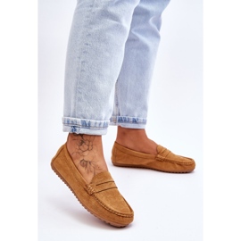 FC3 Damen Camel Ivana Klassische Wildlederloafer braun 2