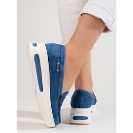 Shelovet Damen-Slipper mit dicken Sohlen blau 2