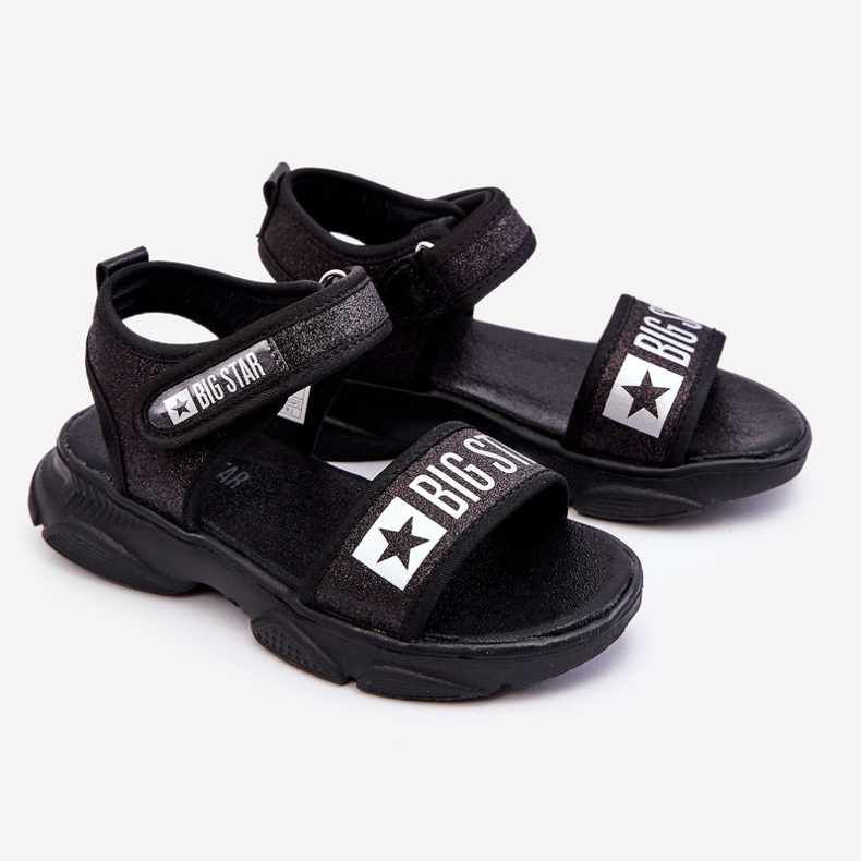 Kinder Sandalen mit Klettverschluss Big Star LL374192 Schwarz 1