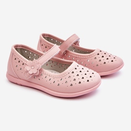PA1 Durchbrochene Ballerinas für Kinder Pink Lenna rosa 1