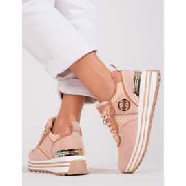 W. Potocki Damen-Schnürsneaker Potocki-Pulver rosa 2