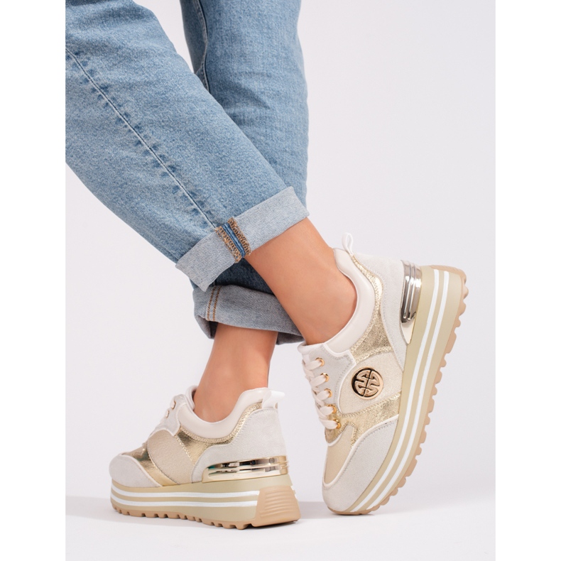 W. Potocki Goldene Turnschuhe für Damen von Potocki 2