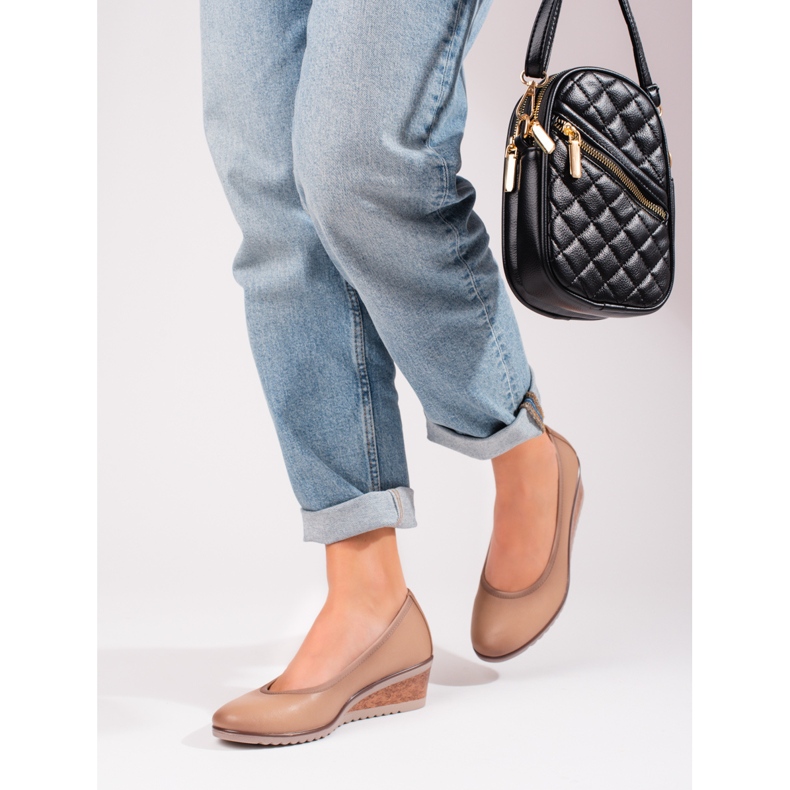 W. Potocki Beige Keilpumps für Damen von Potocki 2