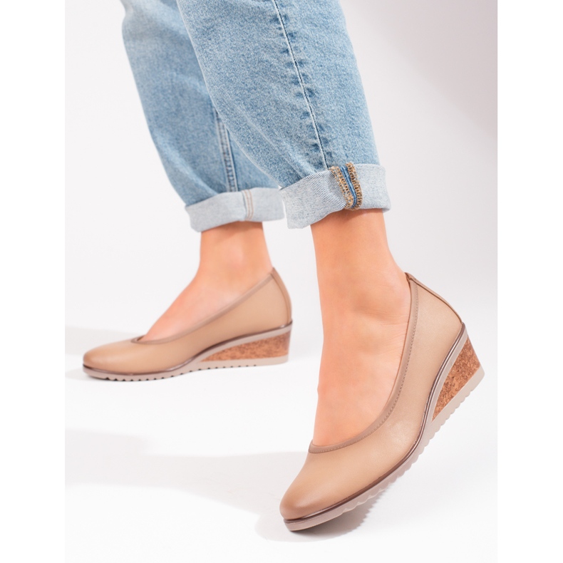 W. Potocki Beige Keilpumps für Damen von Potocki 1