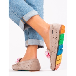 Damen Wildleder Loafer Shelovet beige 2