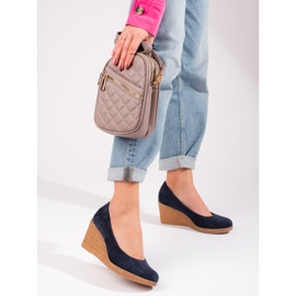 W. Potocki Marineblaue Keilpumps für Damen von Potocki navy blau 1