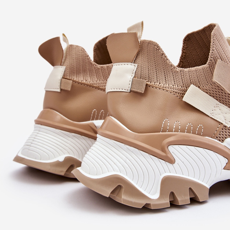 PS1 Slip-On Sock Sneakers für Damen Dunkelbeige Keaton 1