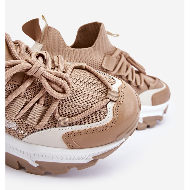 PS1 Slip-On Sock Sneakers für Damen Dunkelbeige Keaton 2