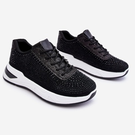 Damen-Turnschuhe mit Zirkonen Black Raiden schwarz 1