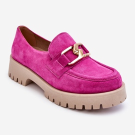 Lemar Modischer Wildleder Loafer Fuchsia Rayhan rosa 1