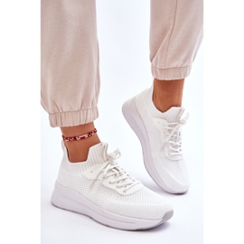 Damen Cross Jeans Slip-On Sneakers LL2R4031C Weiß 3