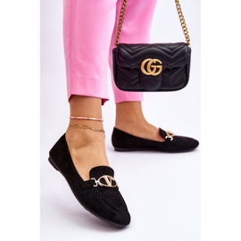 Vinceza Loafer aus schwarzem Reed-Wildleder mit dekorativem Element 2