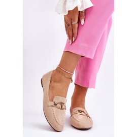 Vinceza Wildleder-Loafer mit dekorativem Element Beige Reed 1