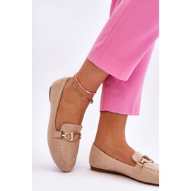 Vinceza Wildleder-Loafer mit dekorativem Element Beige Reed 2