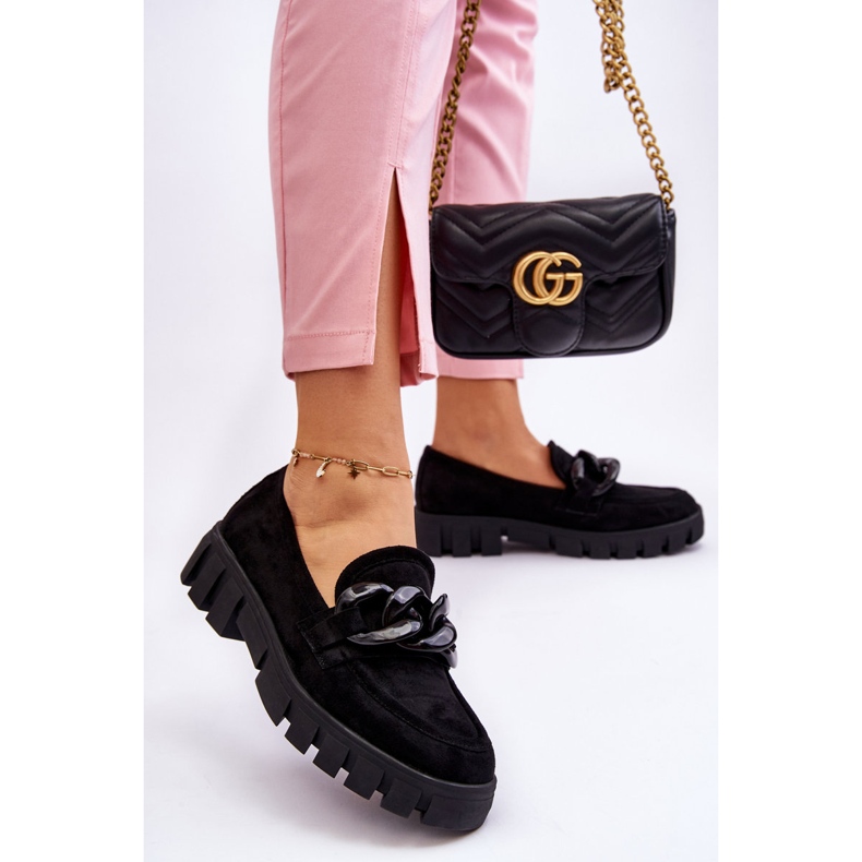 Vinceza Plateau-Loafer aus Wildleder für Damen Schwarz Bennett 2