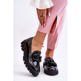 Vinceza Lackierte Plateauschuhe für Damen Schwarz Bennett 1