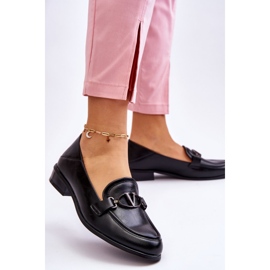 Vinceza Schwarze Marra-Lederschuhe mit flachem Absatz 2