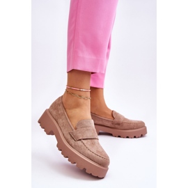 Vinceza Klassische Wildleder-Loafer Loafer Beige Corrin 2