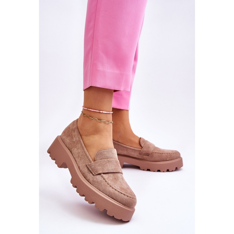 Vinceza Klassische Wildleder-Loafer Loafer Beige Corrin 2