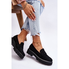 Vinceza Klassische Wildleder-Loafer Schwarz Corrin 2