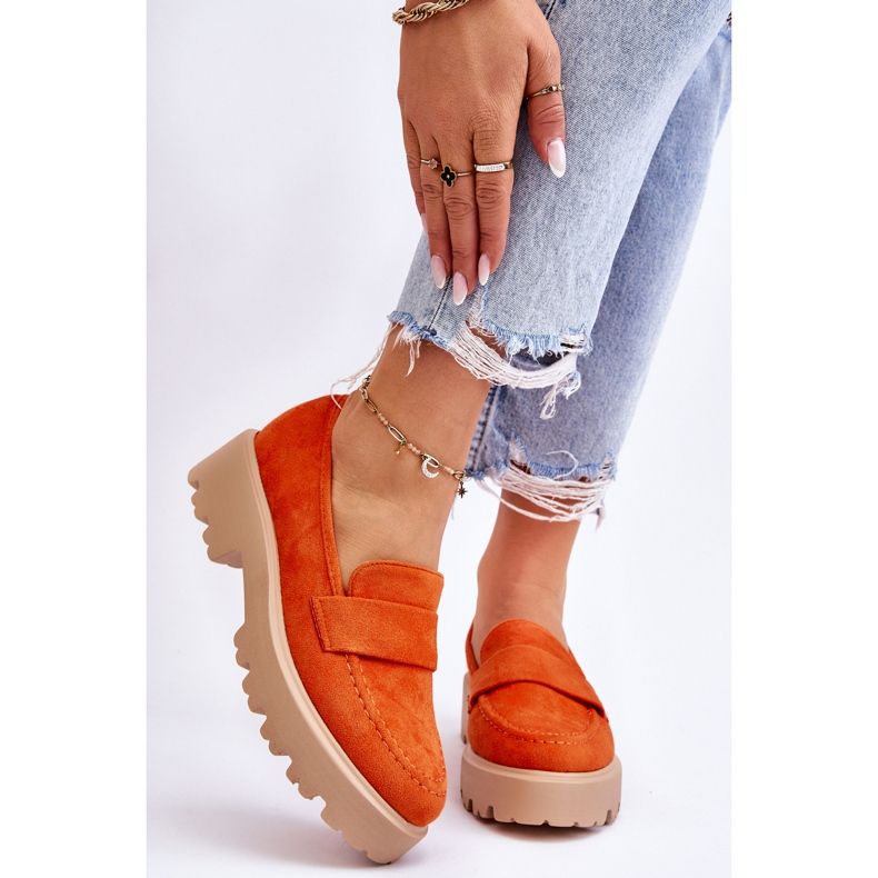 Vinceza Corrin Classic Suede Loafers Halbschuhe Orange 1