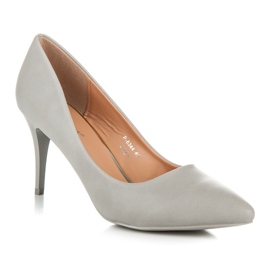 Ideal Shoes Graue High Heels 3