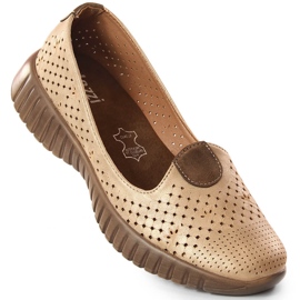 Beige durchbrochene Damenschuhe Jezzi RMR2270-4 1