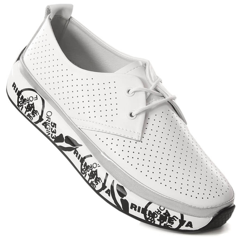 Damen Lederschuhe auf der Plattform weiß T.Sokolski W23-29 1