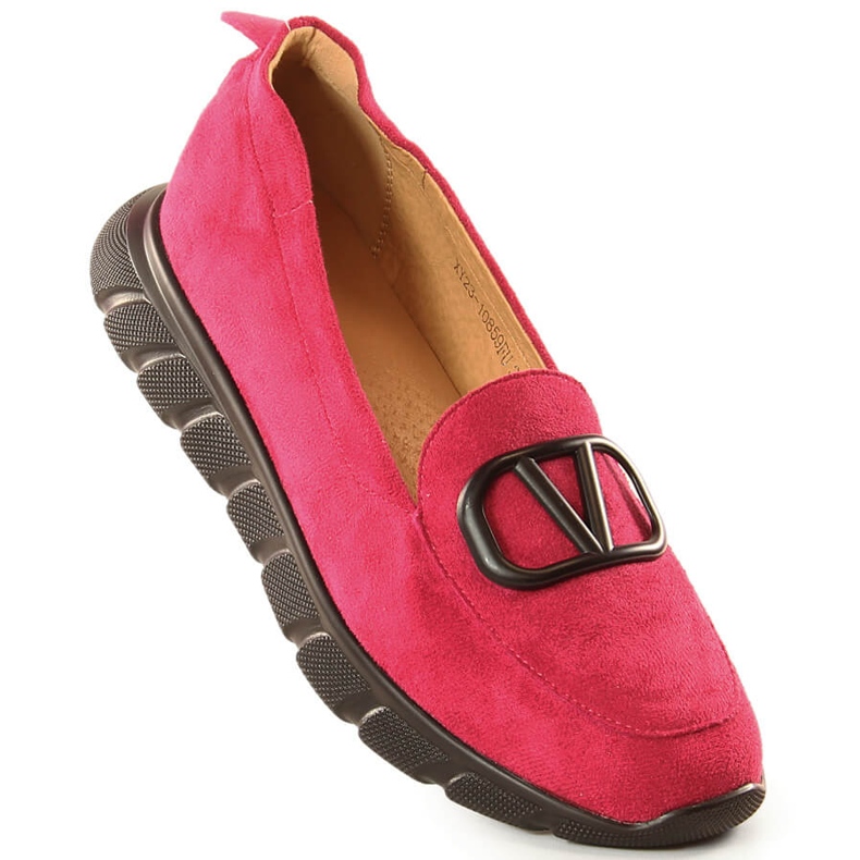Damen-Slipper aus fuchsiafarbenem Wildleder Vinceza 10859 rosa 1