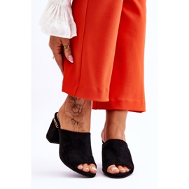 Vinceza Damen Wildleder High Heel Hausschuhe Schwarz Carter 1