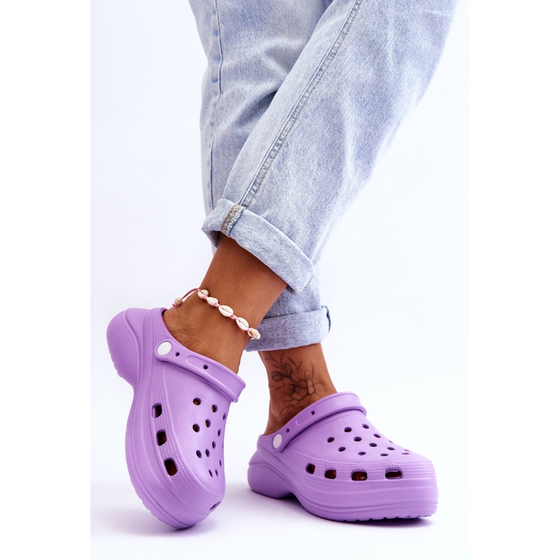 FS1 Damen-Schaumhausschuhe Crocs Purple Coline lila 2