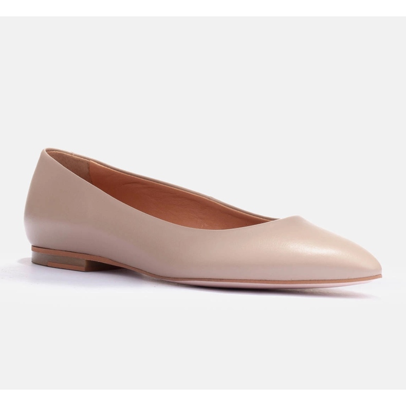 Marco Shoes Ballerinas aus weichem Leder beige 2