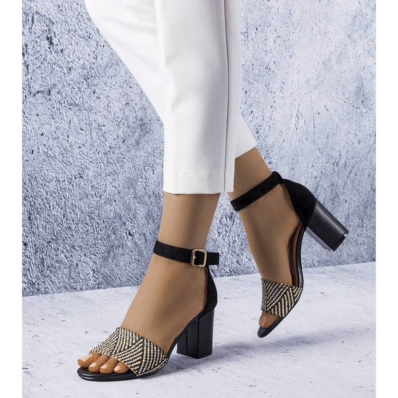 BM Patience schwarze Blocksandalen 1