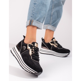 W. Potocki Damen-Schnürsneaker Potocki schwarz 1