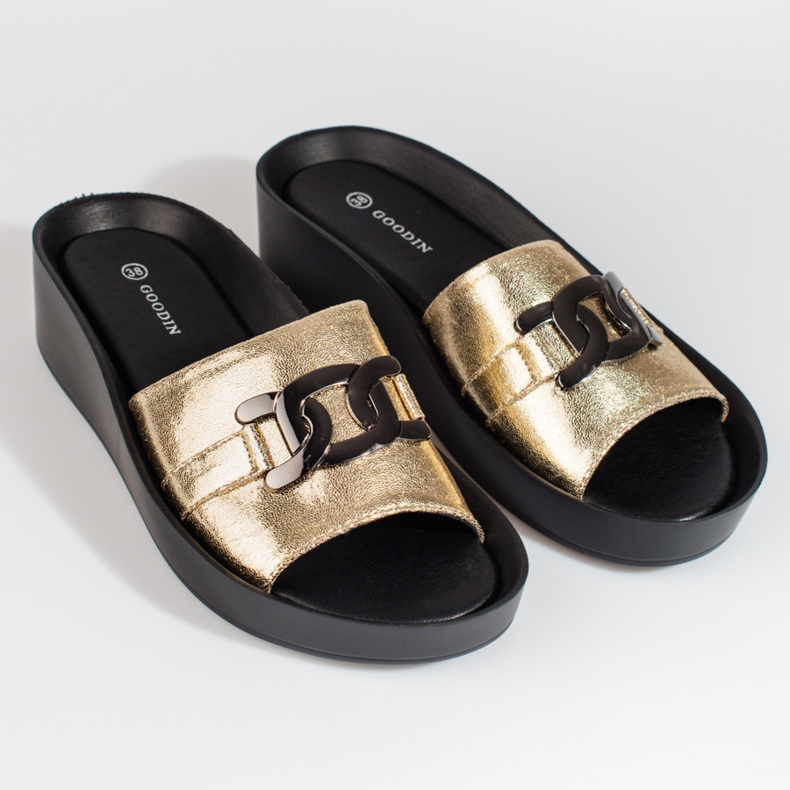 Shelovet Plateauschuhe für Damen in Gold golden 1