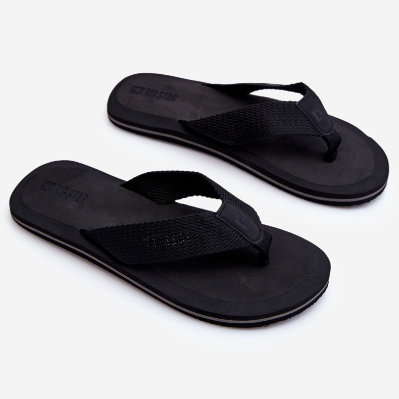 Herren Foam Flip Flops Big Star LL174618 Schwarz 1