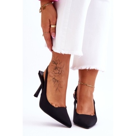 FS1 Klassische schwarze Whitley spitze Absätze 1