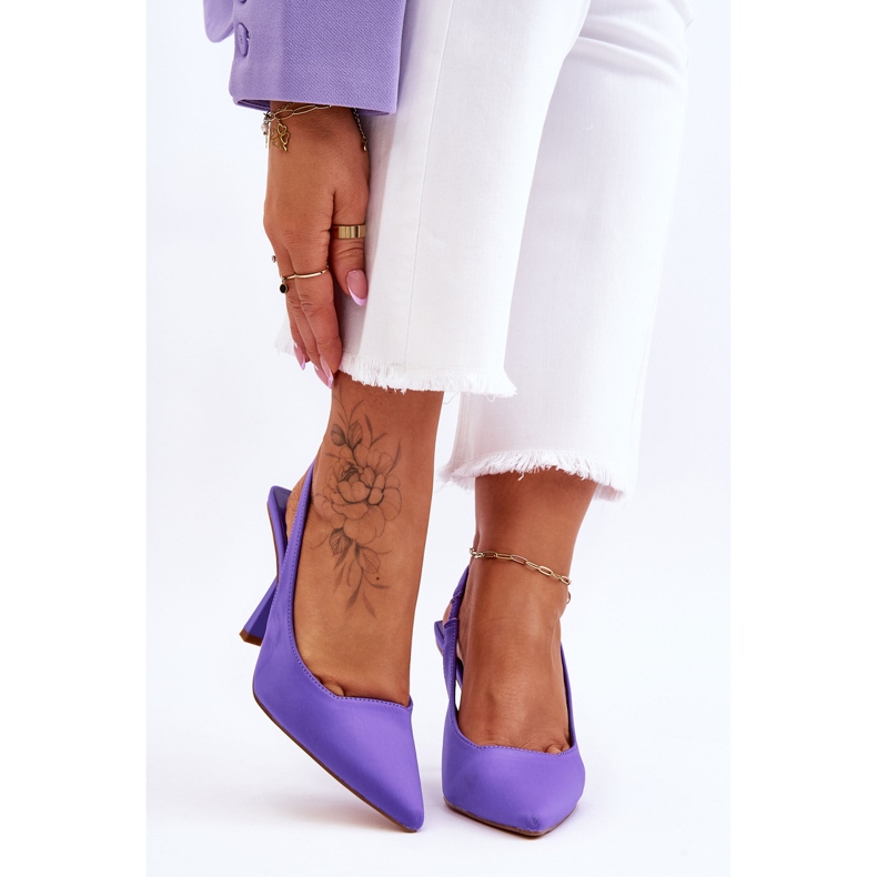 Klassische lila Whitley Spitz High Heels 1