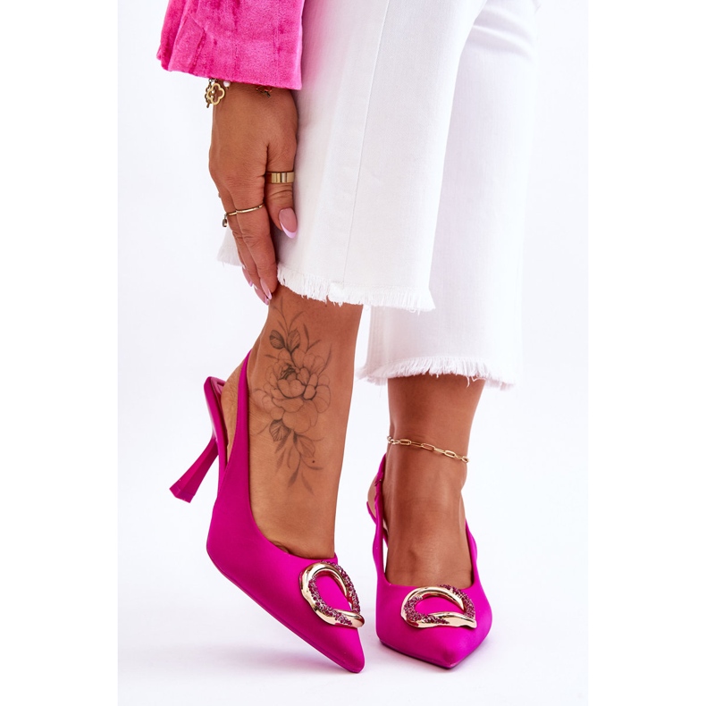 Modische Pins mit Dekoration und Zirkonen Fuchsia Alexia rosa 1