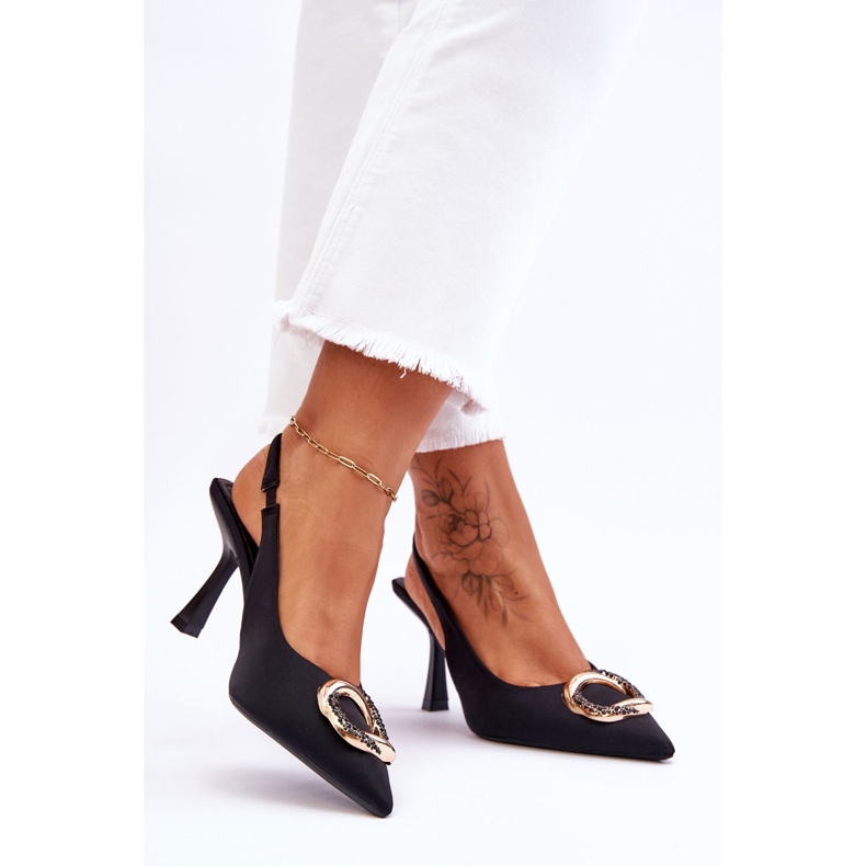 Modische Pins mit Dekoration und Zirkonen Schwarz Alexia 2