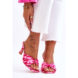 Modische High Heels mit pinkfarbenem Floria-Print rosa 1