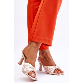 Modische High Heels In Print Beige Floria 2