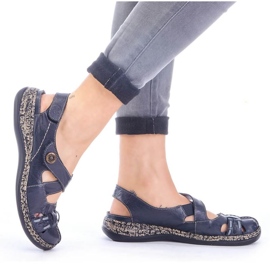 Bequeme Sandalen mit Klettverschluss Rieker W 46377-14 blau 2