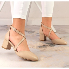 Formale Sandalen mit hohem Absatz Sergio Leone W SK365C beige 2