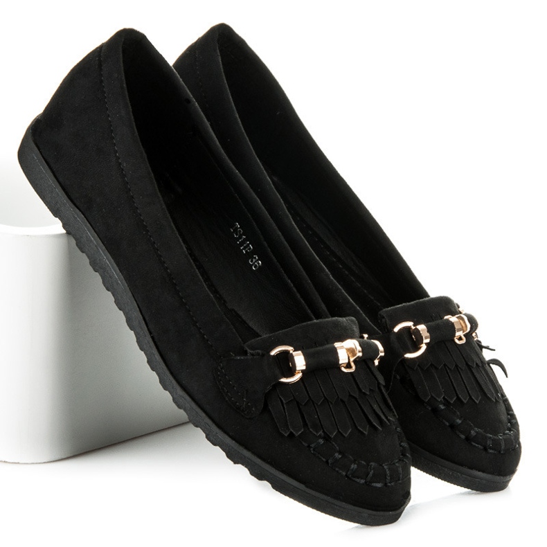 Seastar Loafer mit Fransen schwarz 1