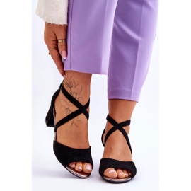 Vinceza Damensandalen mit niedrigem Absatz Schwarz Quinn 1